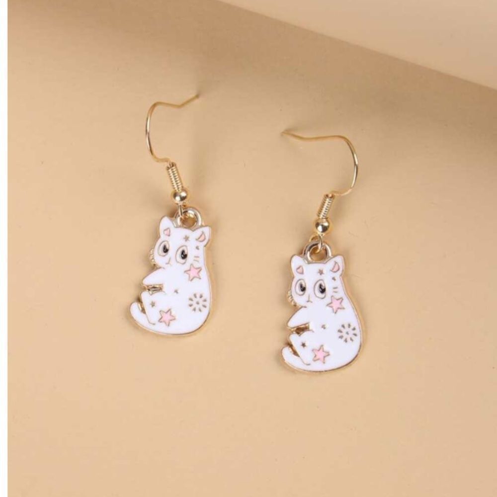 Cartoon Cat Dangle Earrings